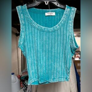 Zenana Outfitters Teal Muscle Tee